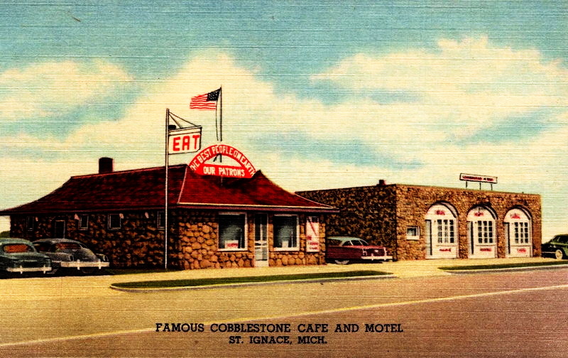 Cobblestone Cafe - Vintage Postcard (newer photo)